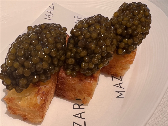 caviar on toast snack